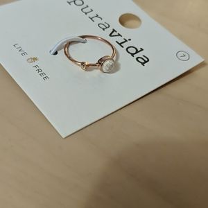 Pura vida moonstone double stone ring sz 7